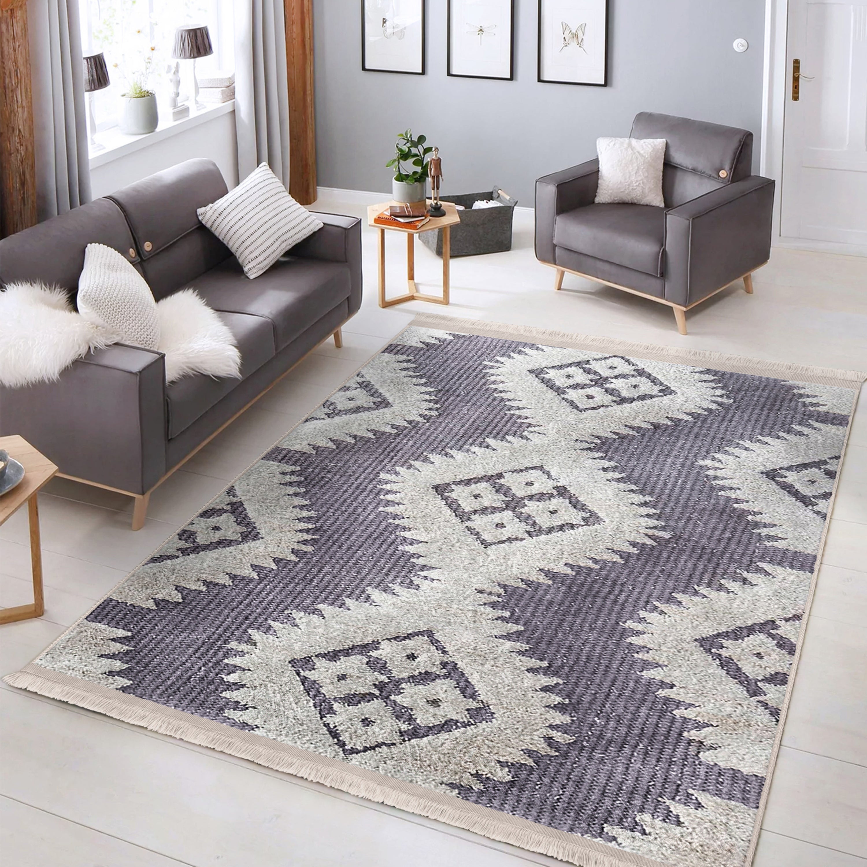 Classic Cozy Washable Area Rug