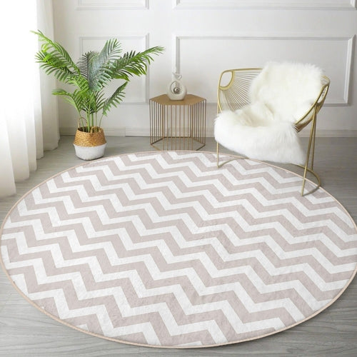 Round Washable Bedroom Rug