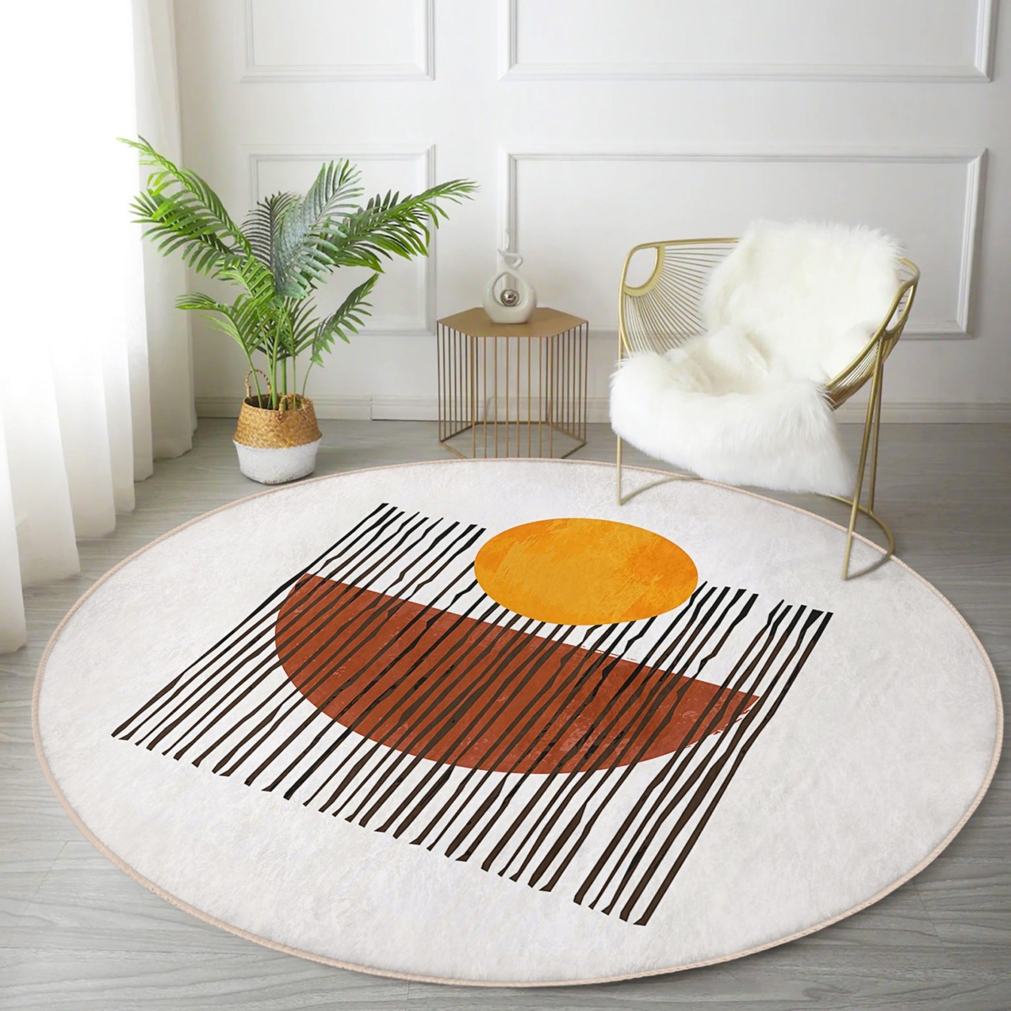 Minimalist Decorative Round Rug