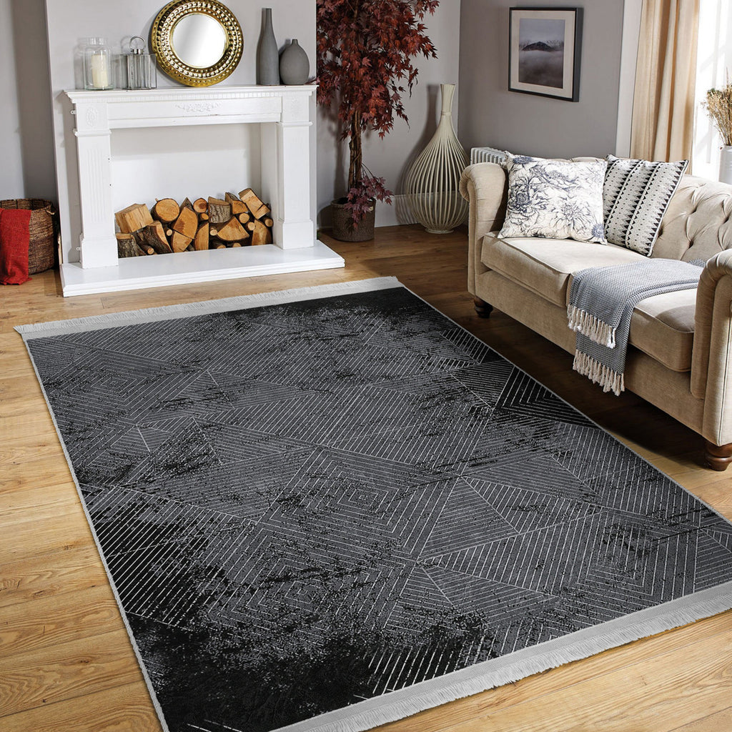 Geometric Pattern Washable Area Rug
