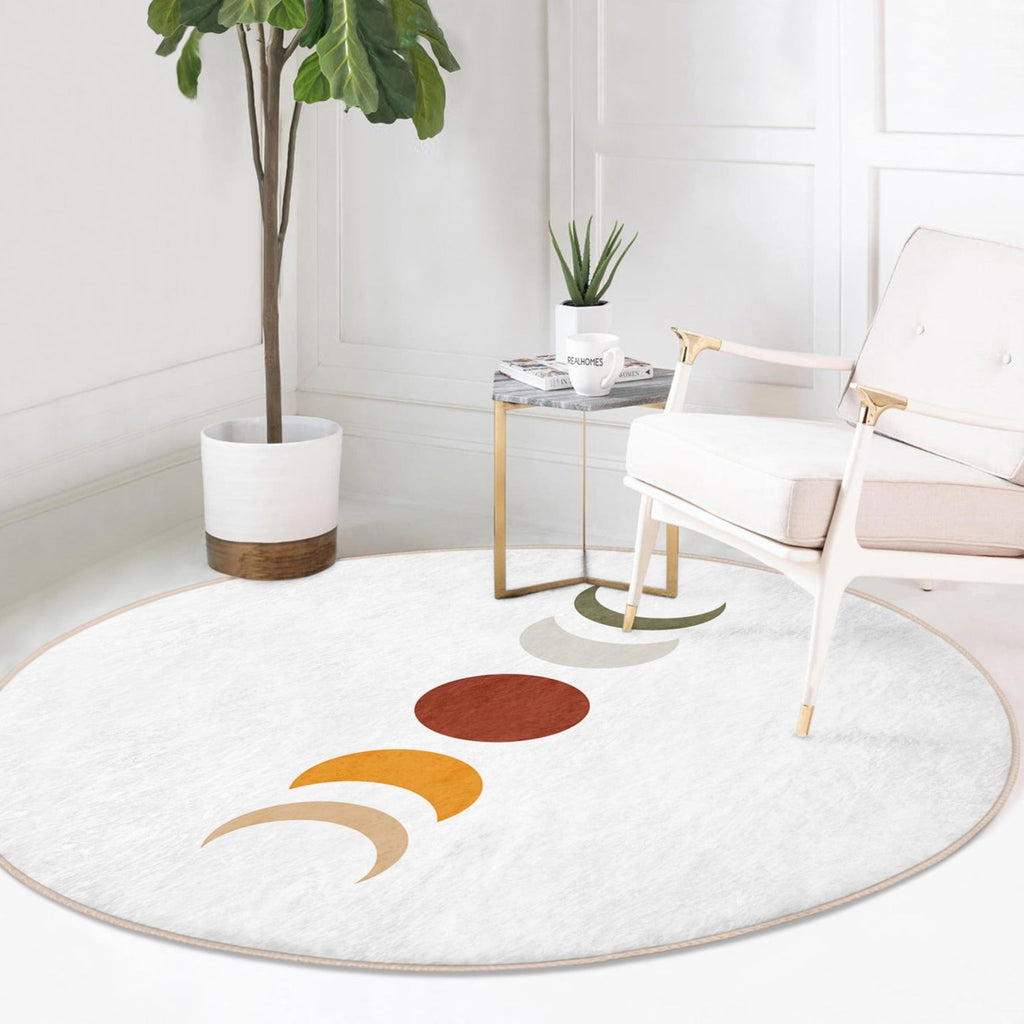 Moon Pattern Round Rug