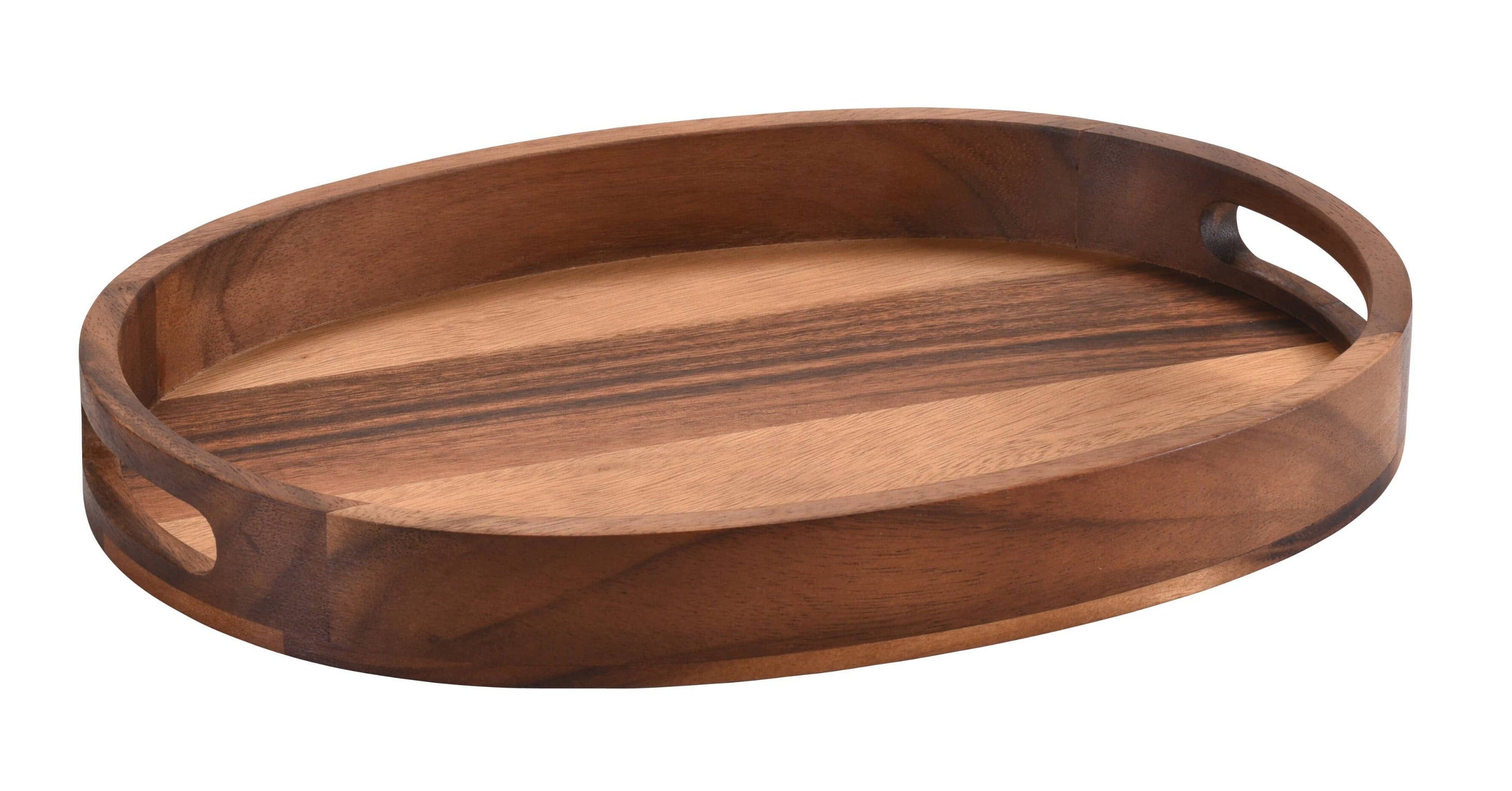 Acacia Wood Oval Decorative Display Tray