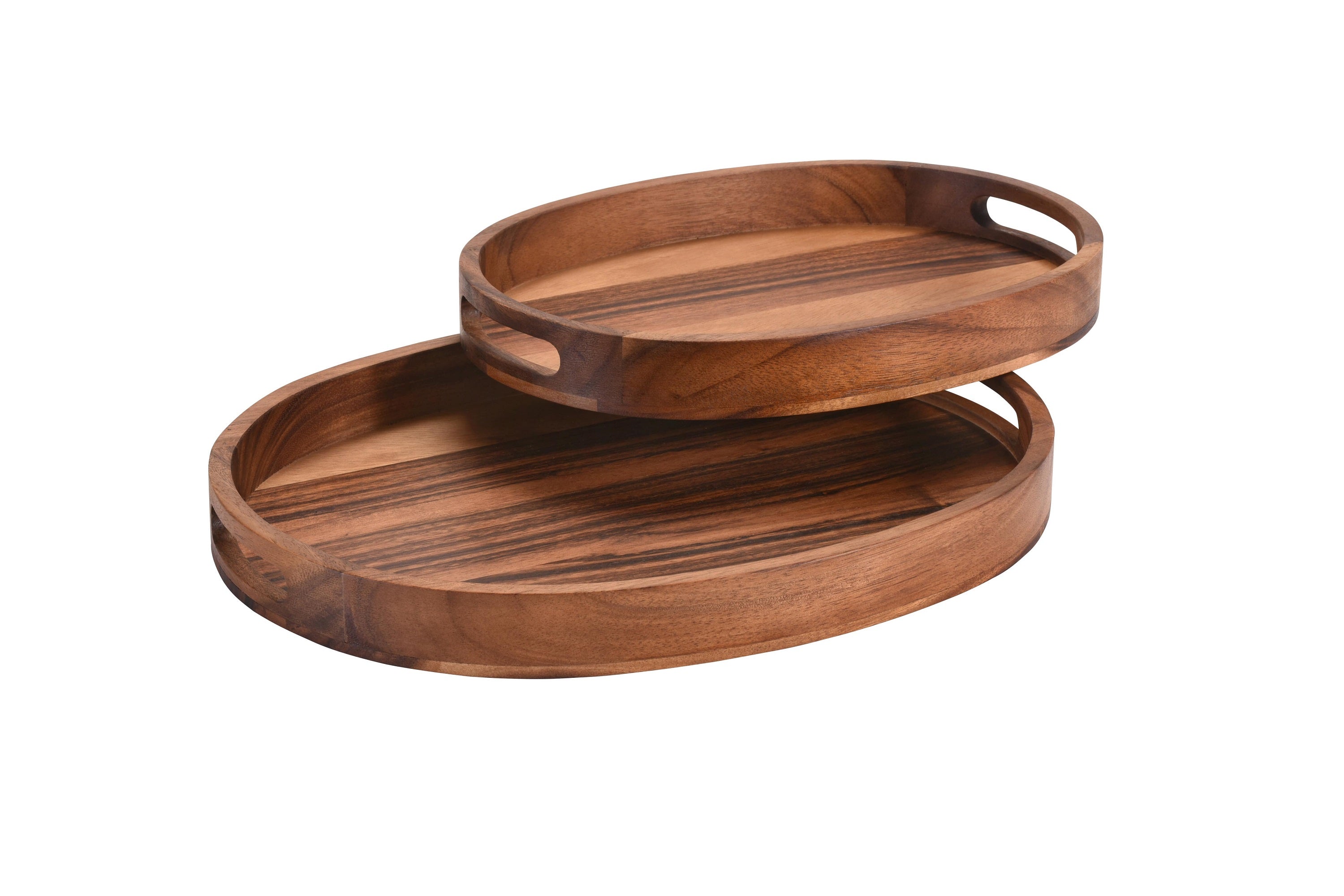 Acacia Wood Oval Decorative Display Tray