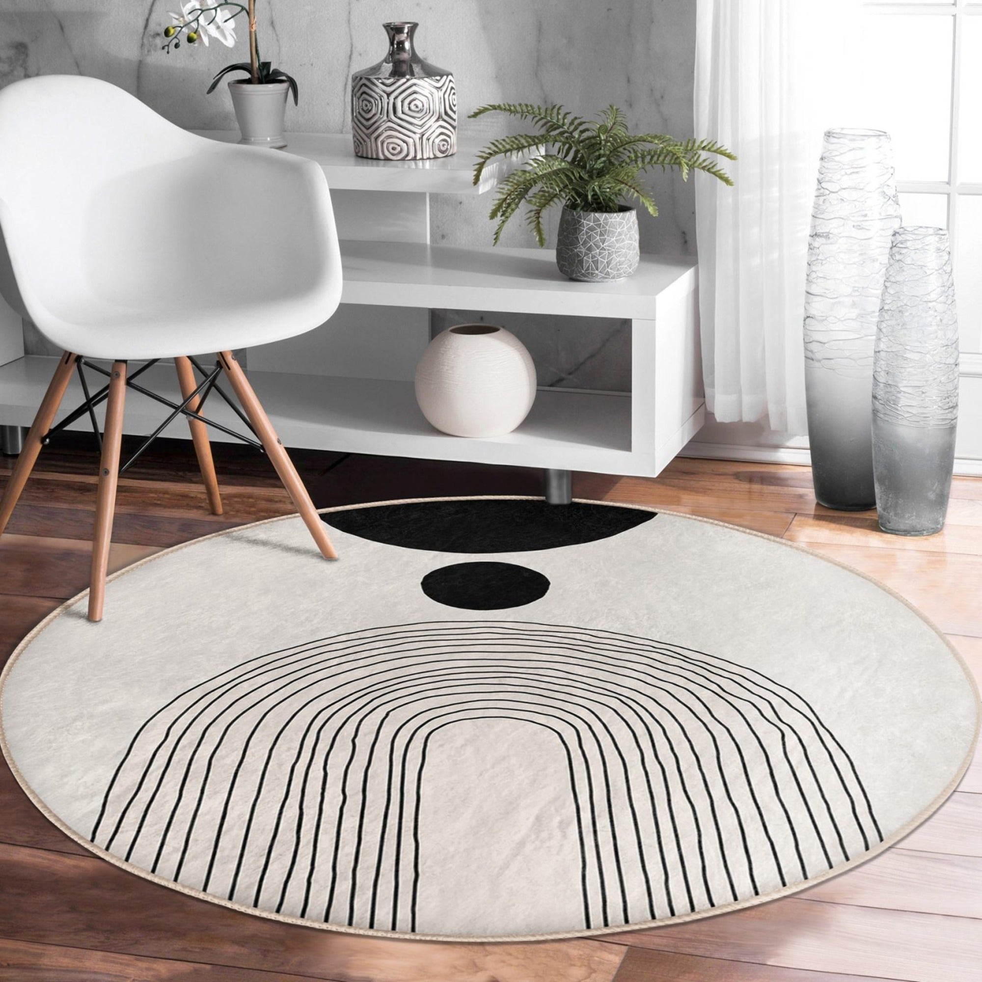 Abstract Circle Area Rug