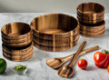 Acacia Wood Centerpiece Bowl Collection – 7 Piece