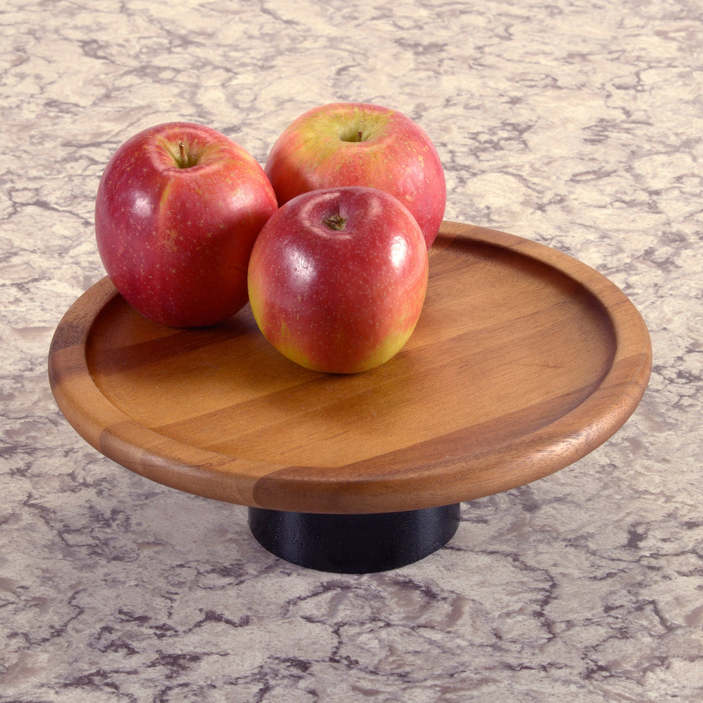 Acacia Wood Pedestal Display Stand – Large