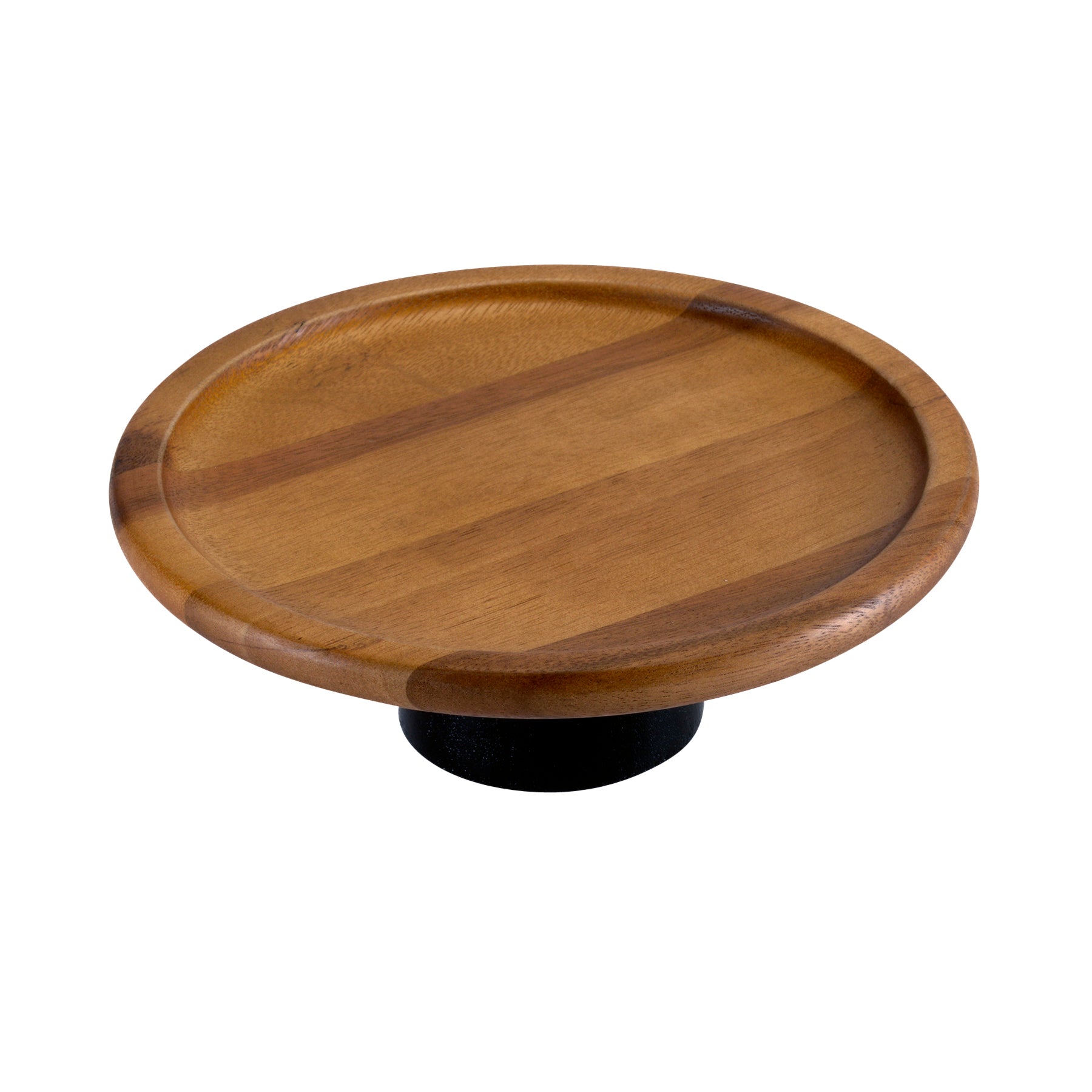 Acacia Wood Pedestal Display Stand – Large