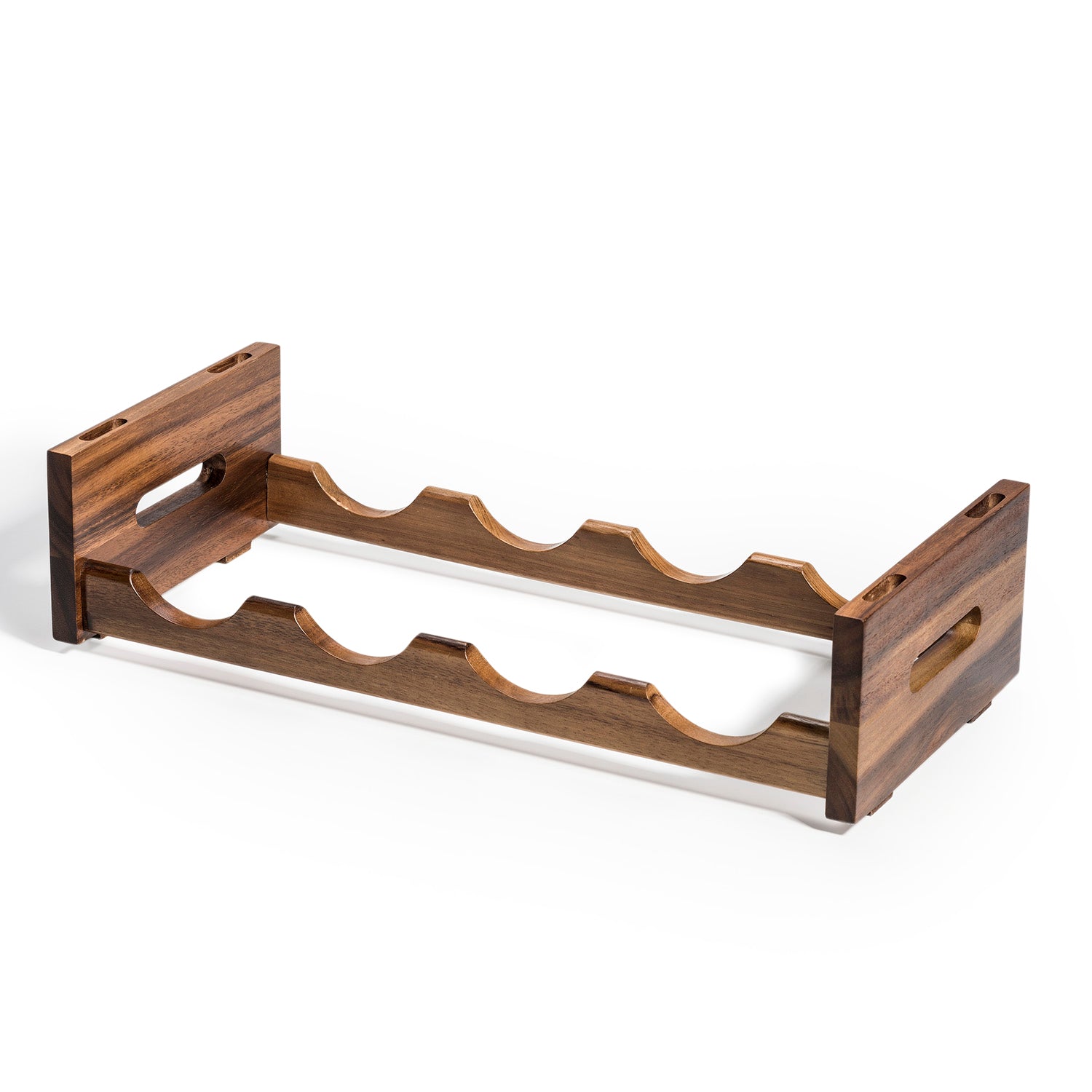 Acacia Wood Stackable Wine Display Rack