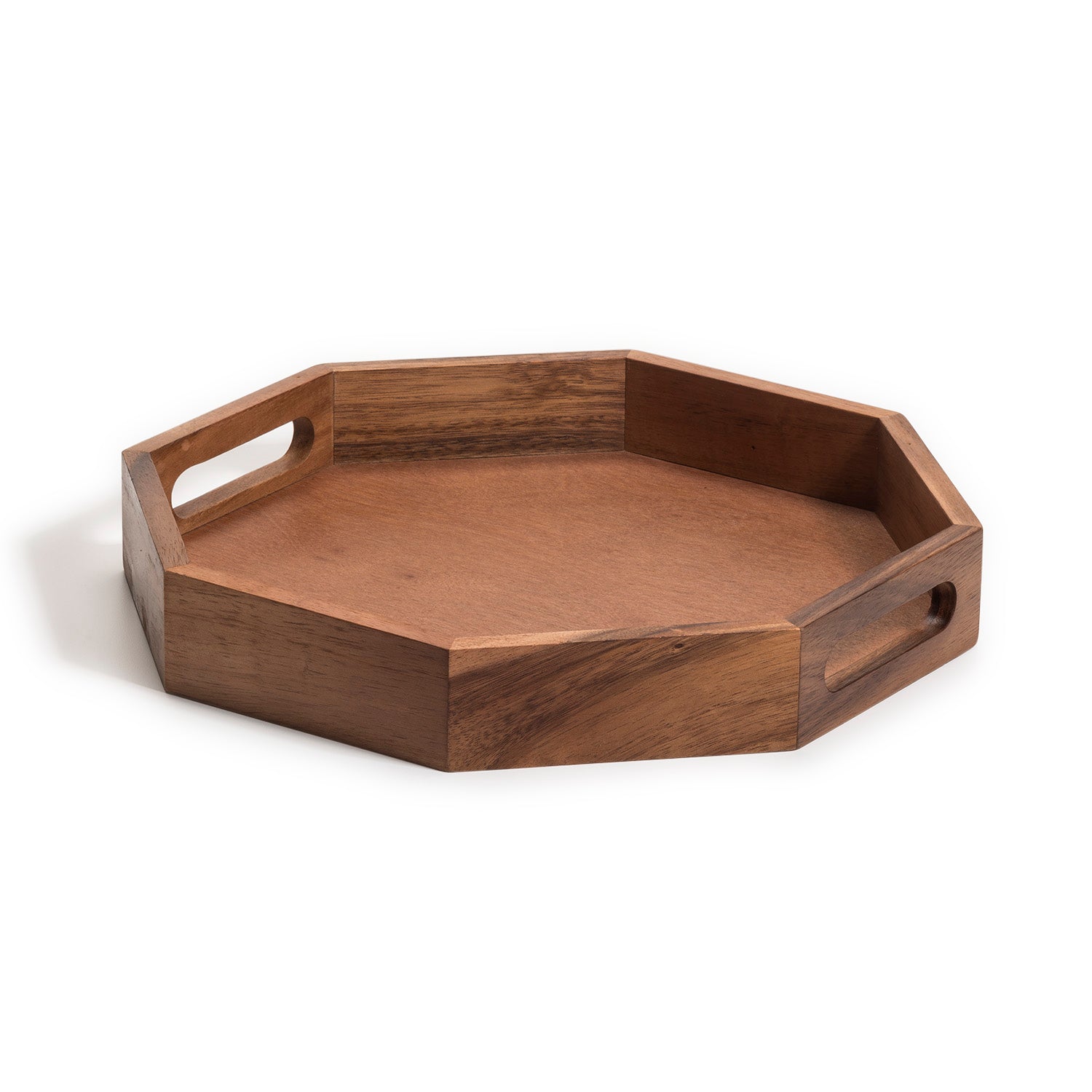 Acacia Wood Octagon Decorative Display Tray