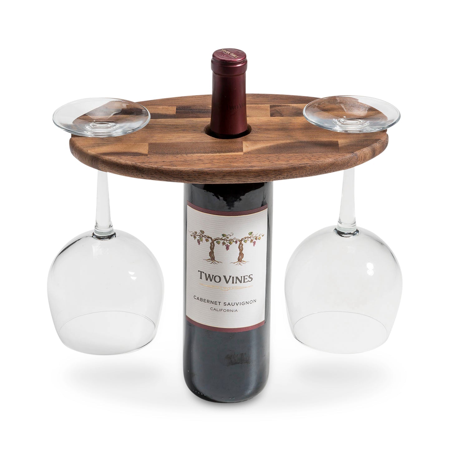 Acacia Wood Wine Glass Display Caddy
