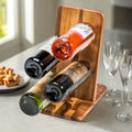 Acacia Wood Floating Wine Bottle Display