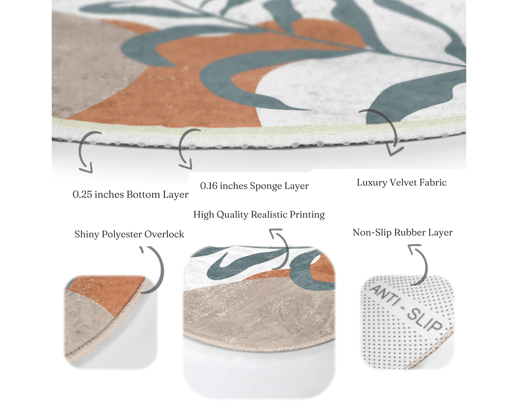 Minimalist Abstract Round Rug