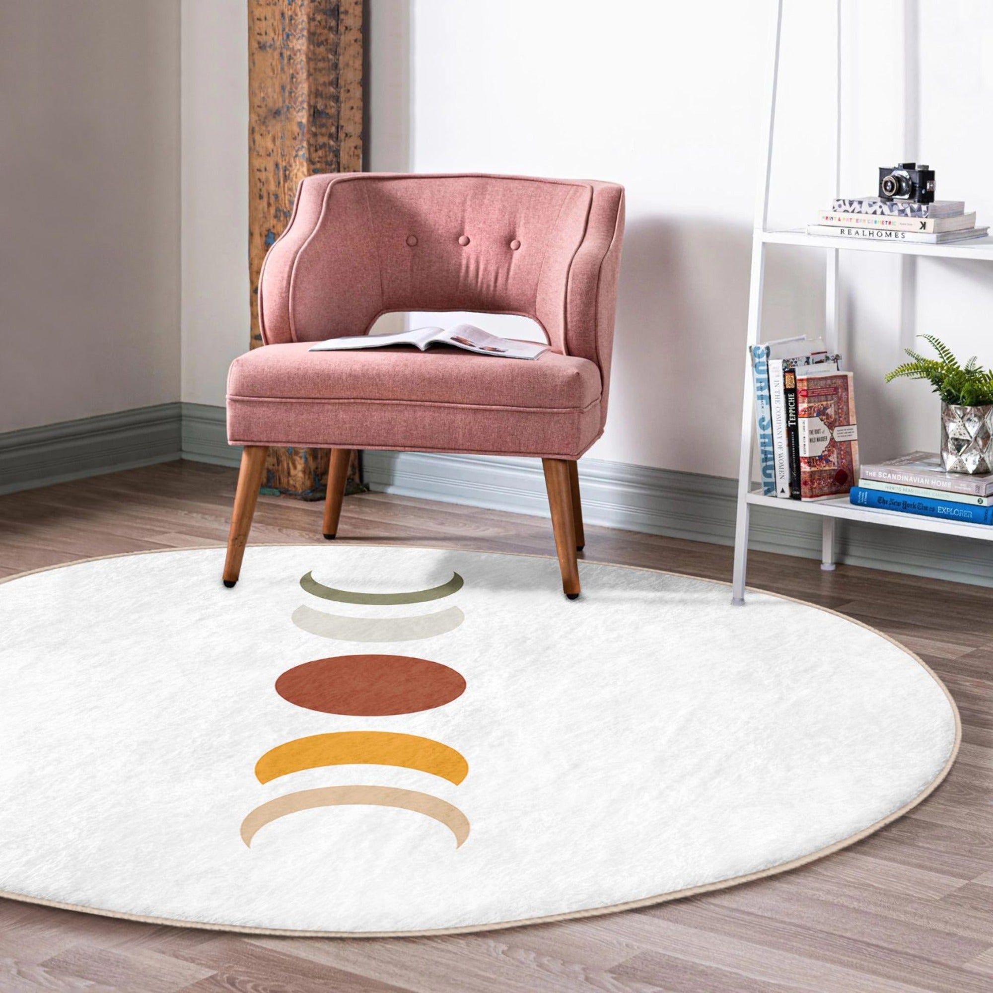 Moon Pattern Round Rug