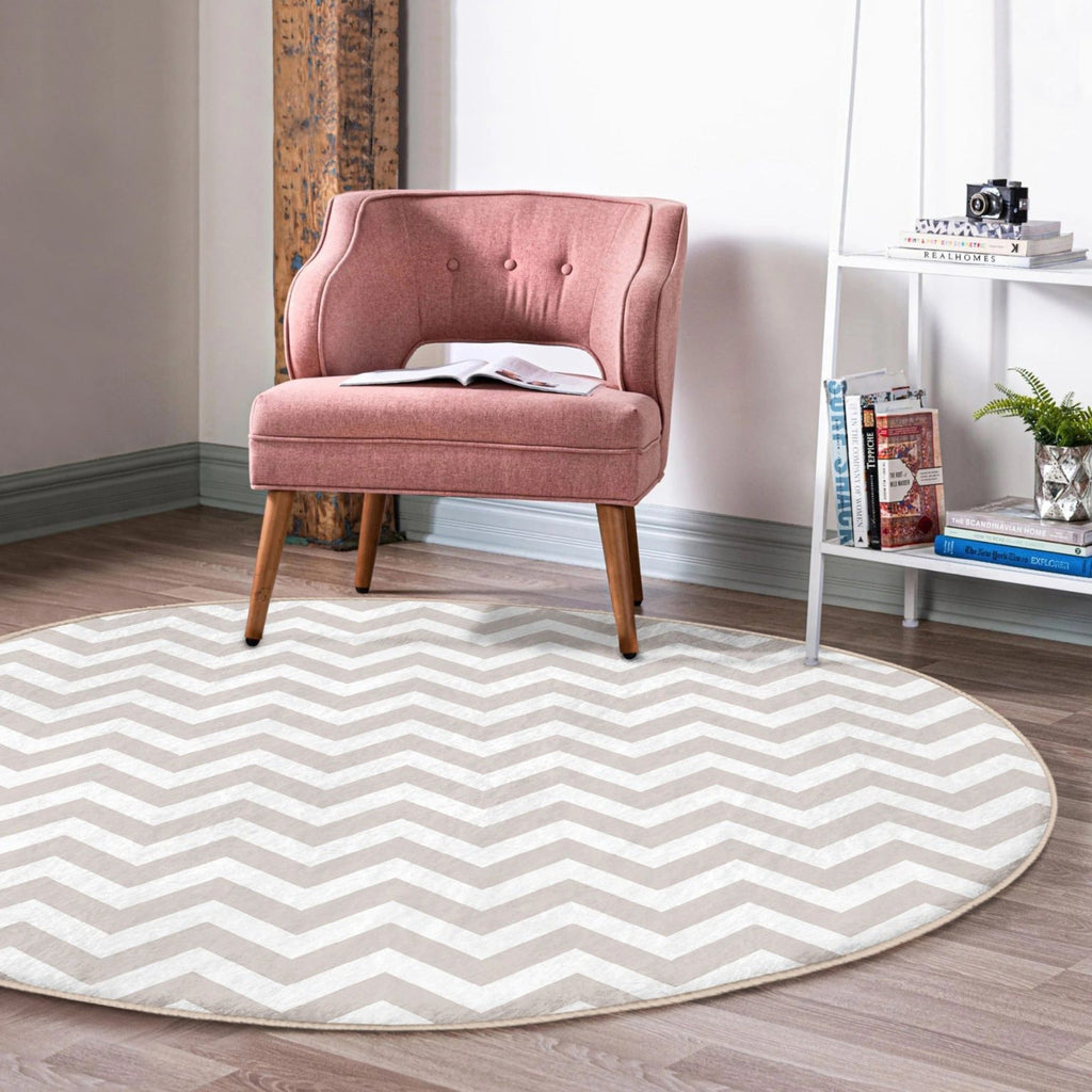 Round Washable Bedroom Rug