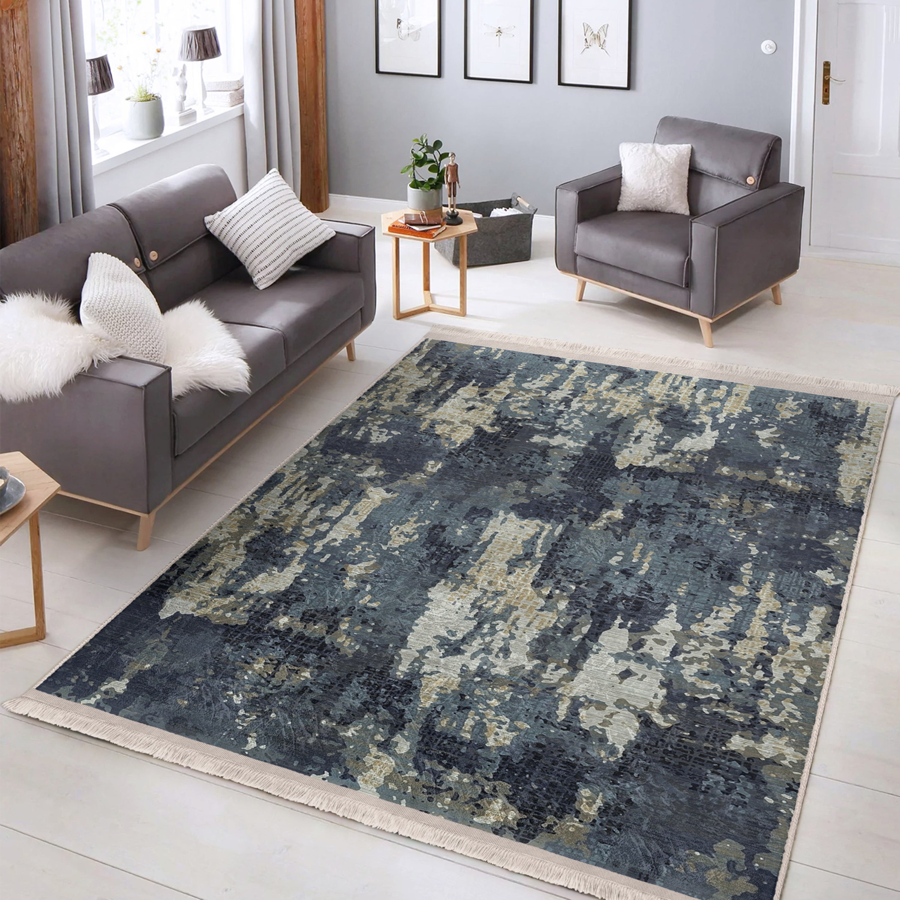 Vintage Style Washable Area Rug