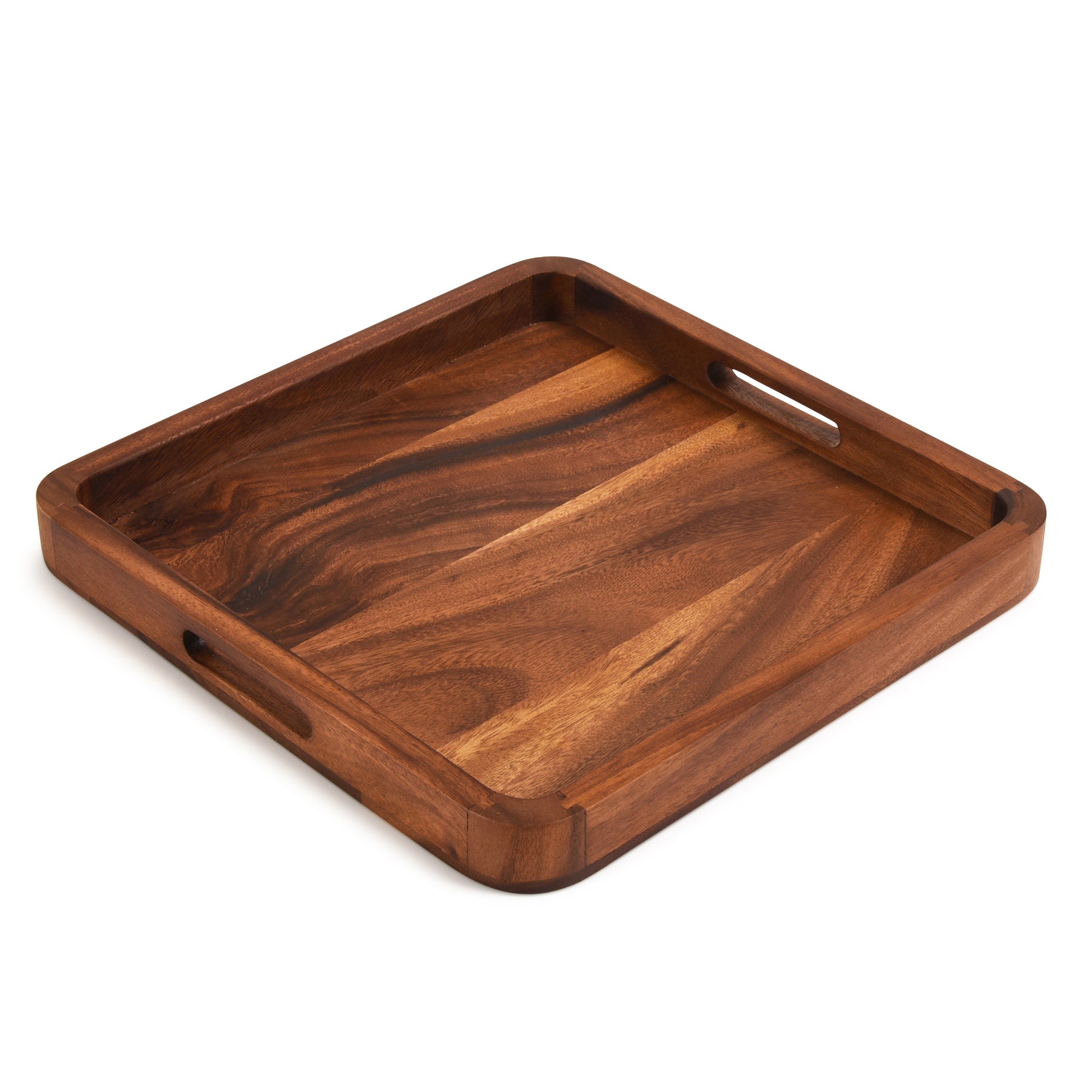 Acacia Wood Square Decorative Display Tray