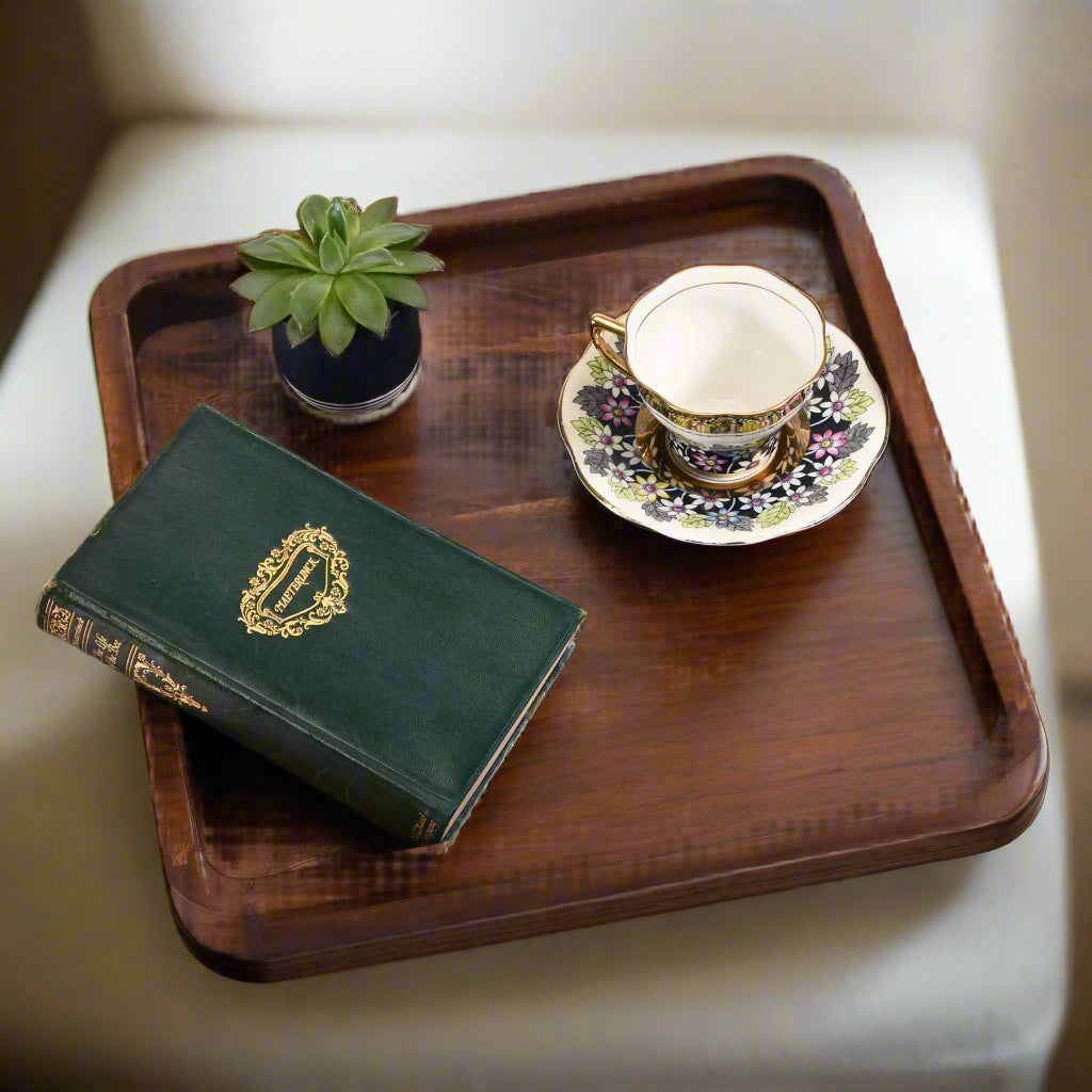Acacia Wood Square Decorative Display Tray
