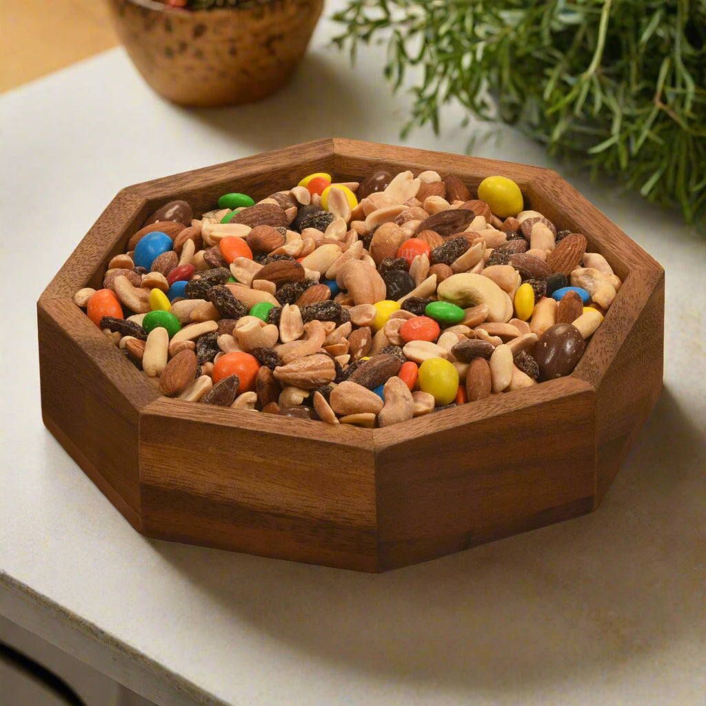 Acacia Wood Octagon Accent Bowl