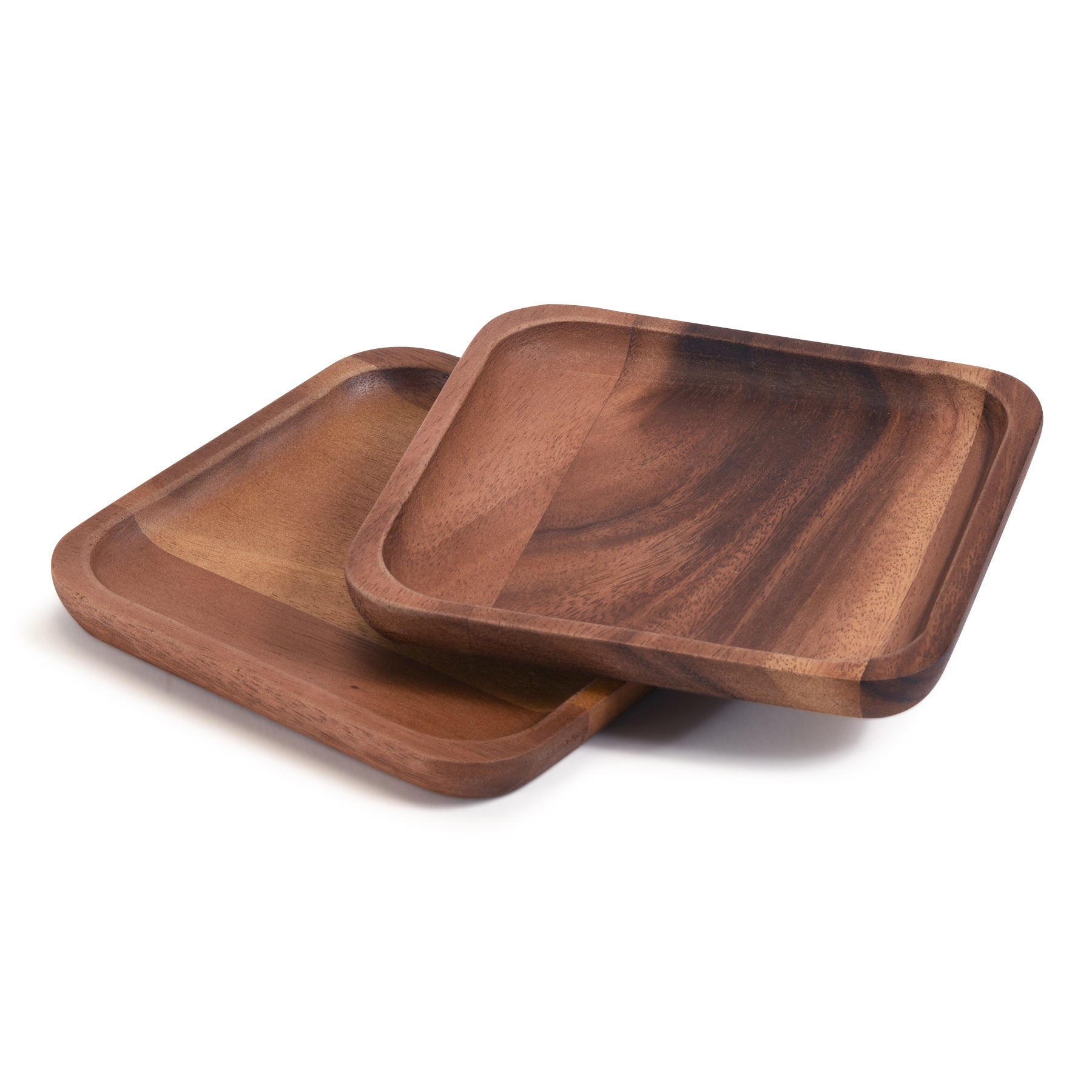 Acacia Wood Square Decorative Accent Plates