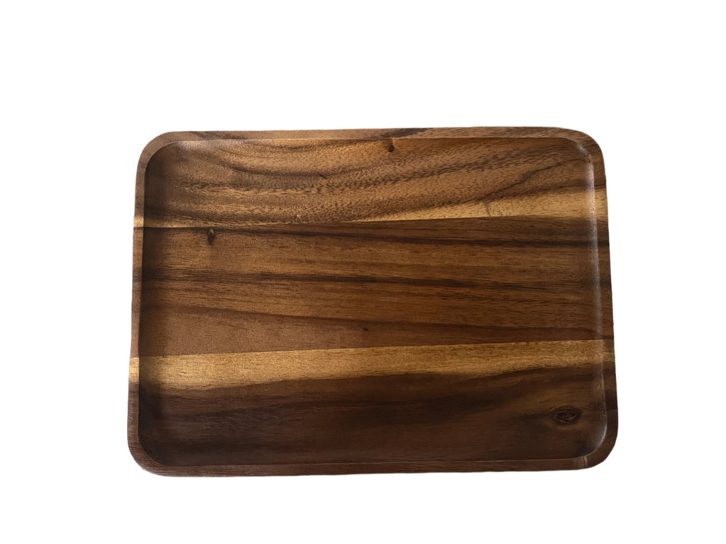 Acacia Wood Rectangular Decorative Accent Plates