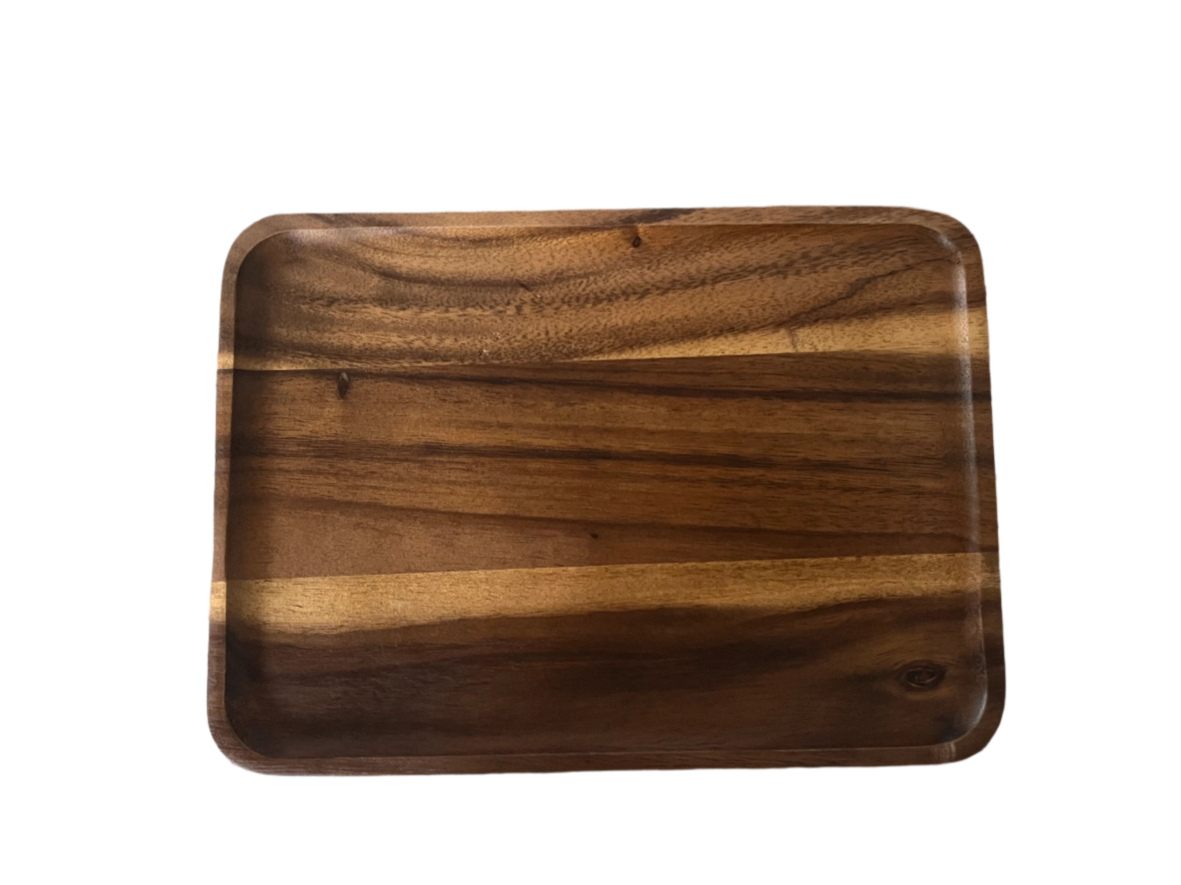 Acacia Wood Rectangular Decorative Accent Plates