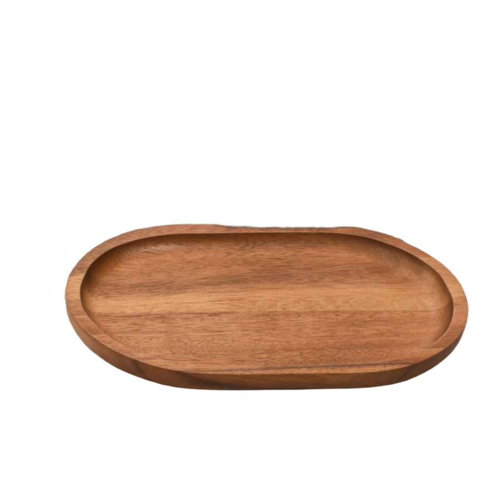 Acacia Wood Oval Decorative Accent Plates