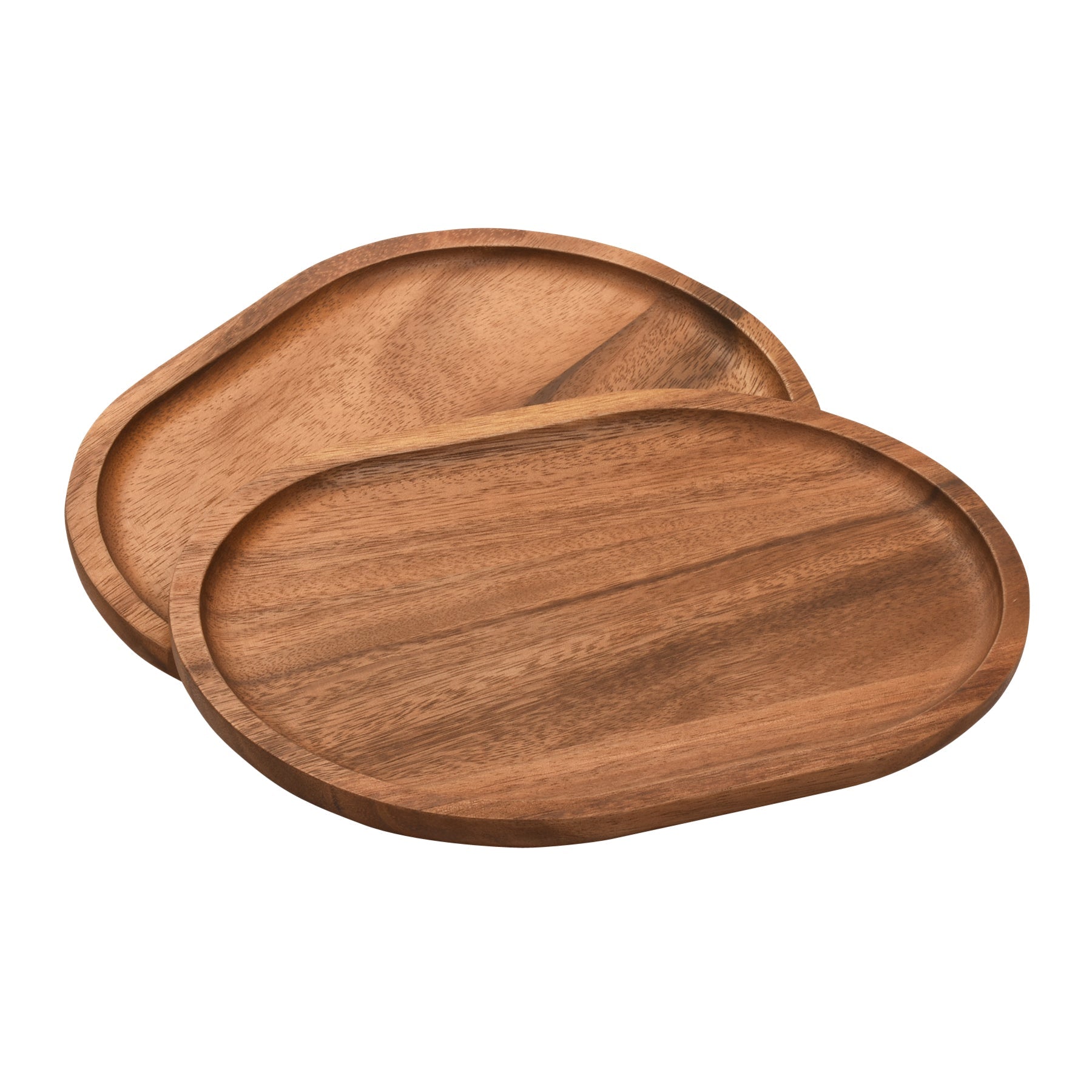 Acacia Wood Oval Decorative Accent Plates