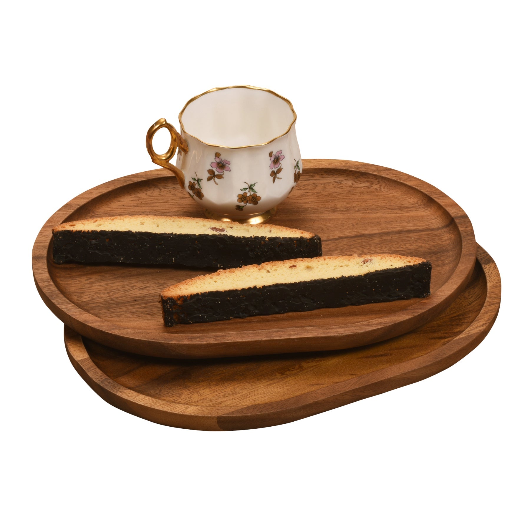 Acacia Wood Oval Decorative Accent Plates