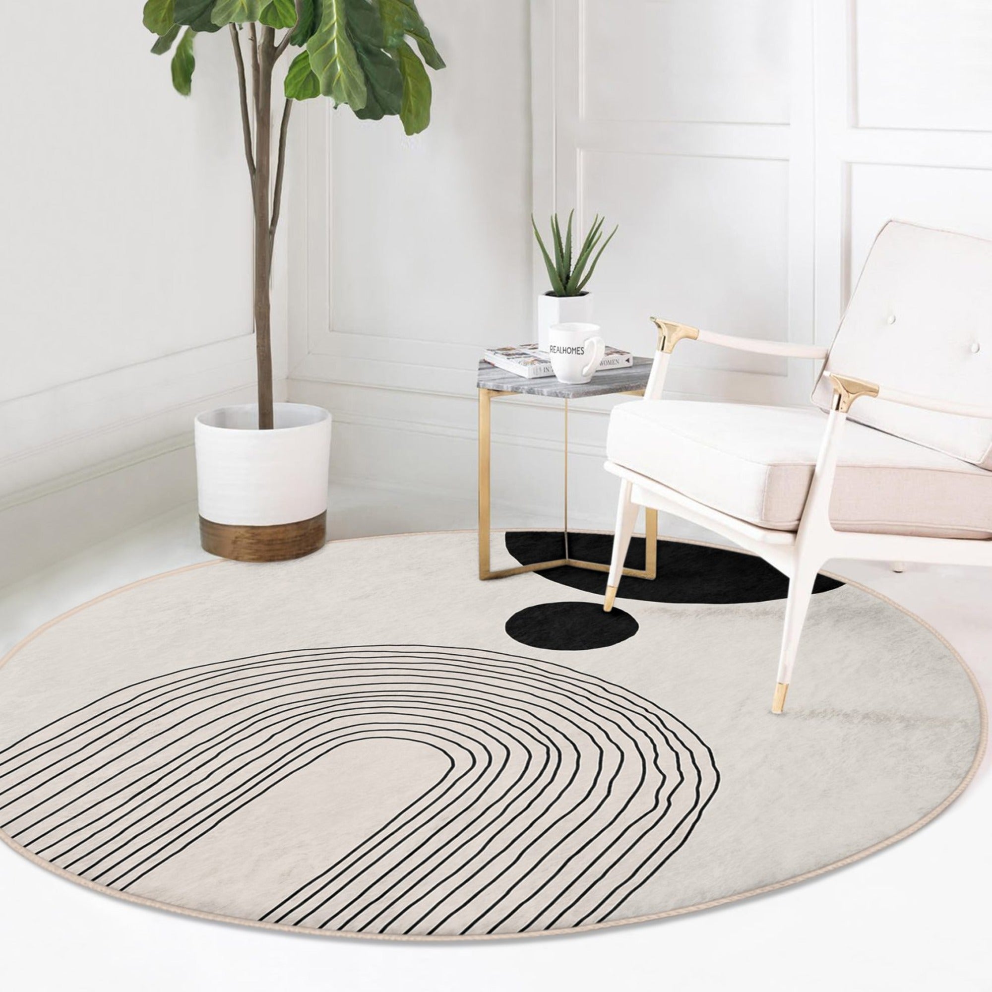 Abstract Circle Area Rug