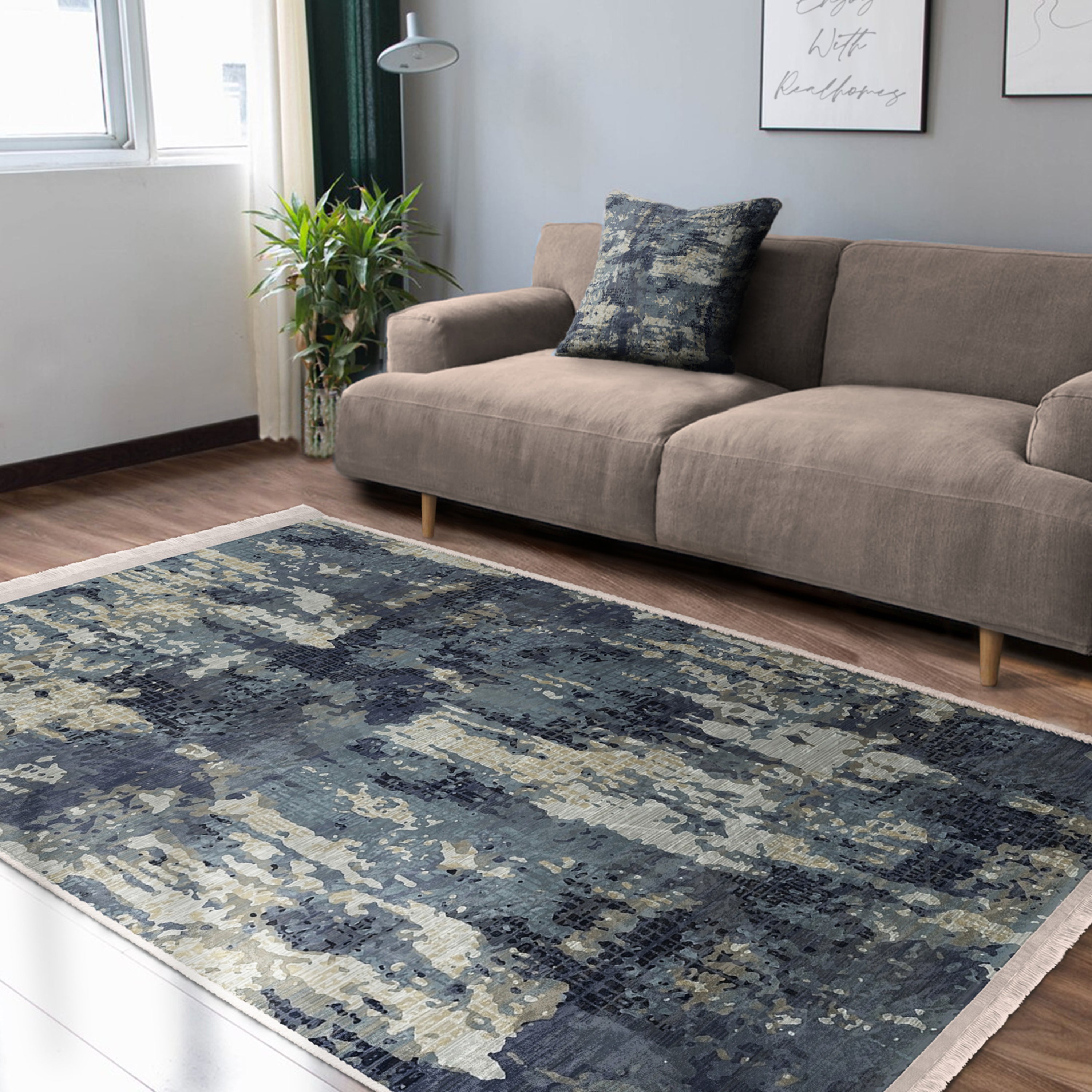 Vintage Style Washable Area Rug