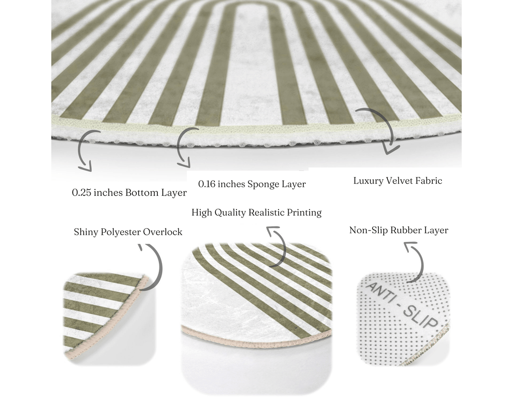 Boho Abstract Round Area Rug