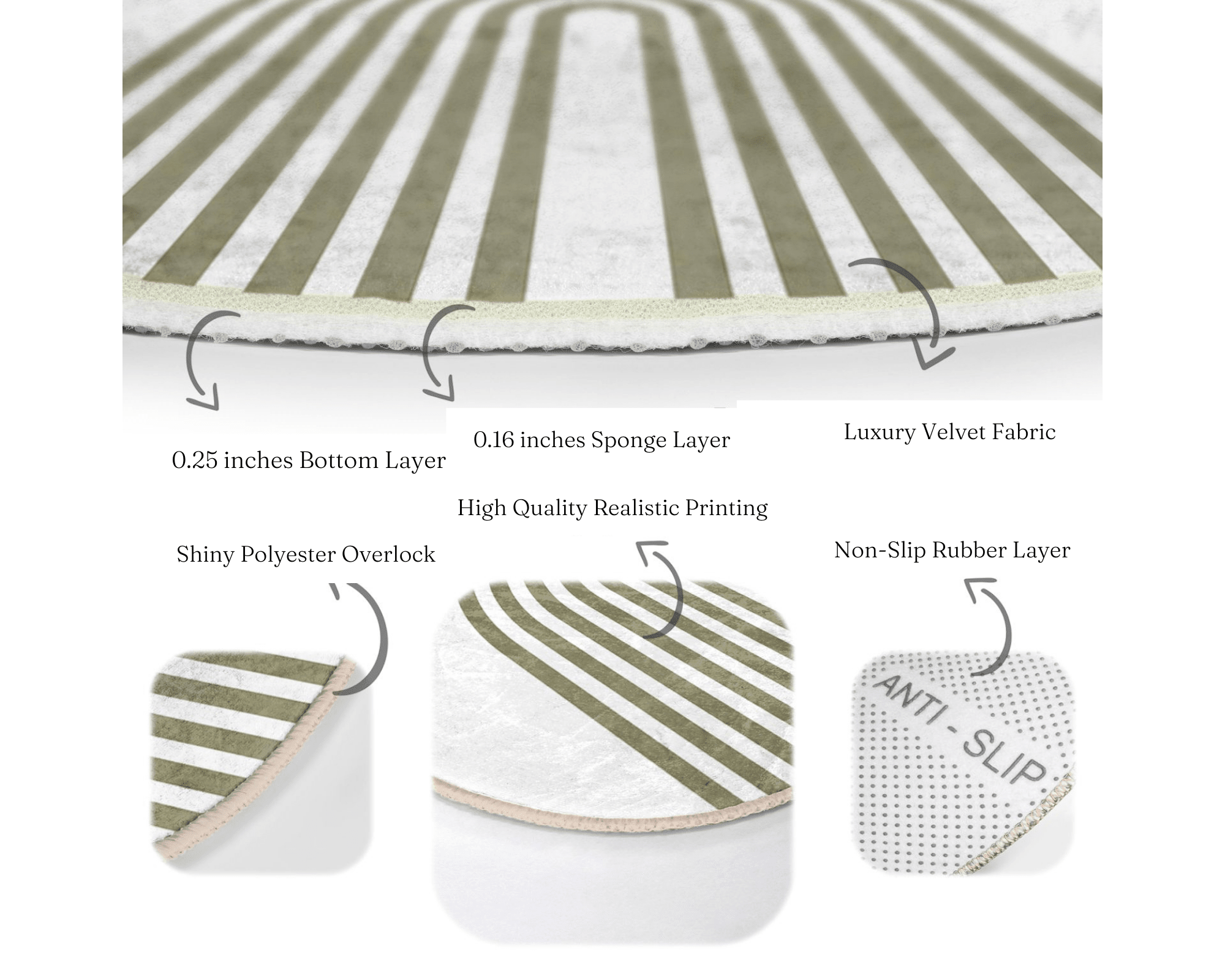 Boho Abstract Round Area Rug