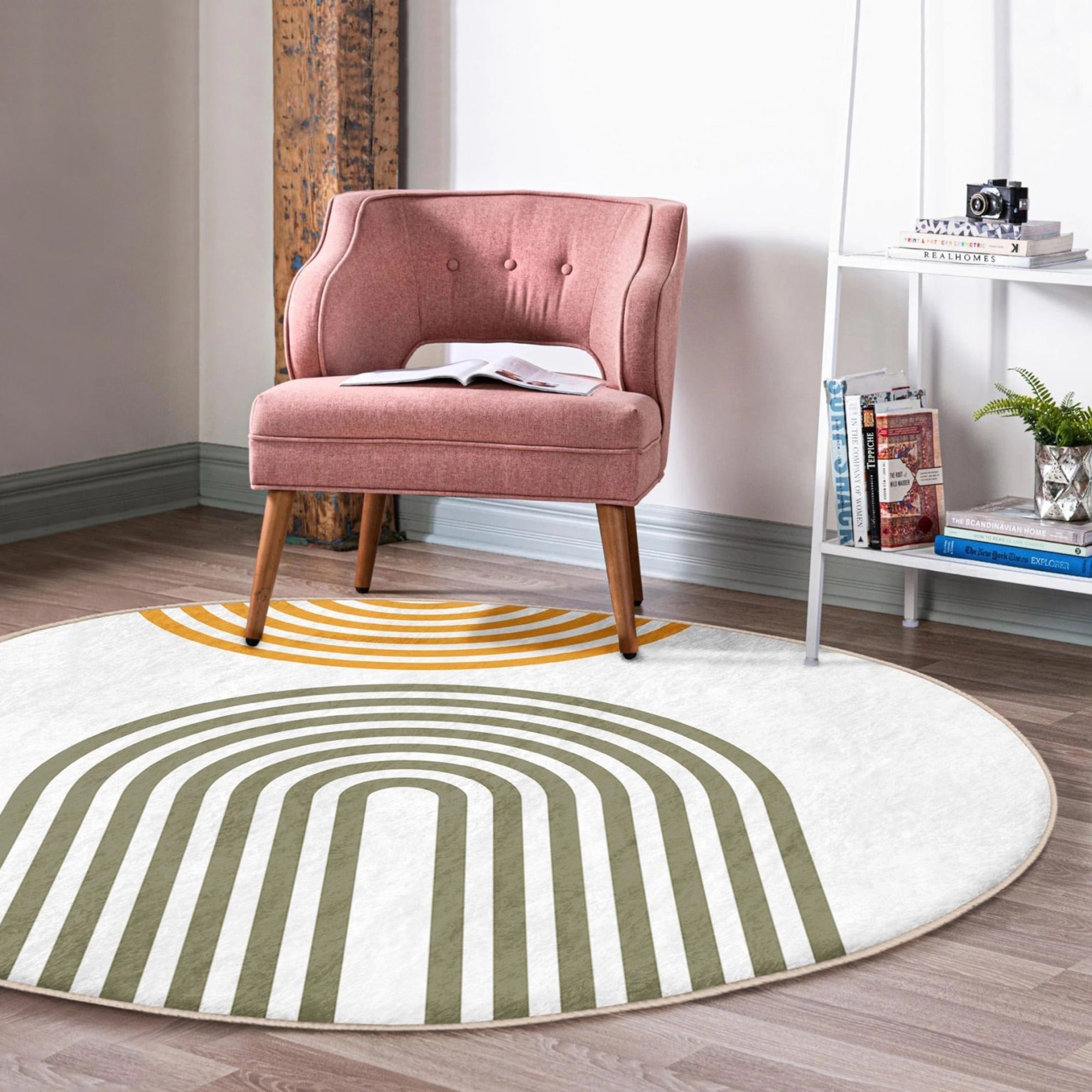 Boho Abstract Round Area Rug