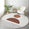 Abstract Geometric Round Rug