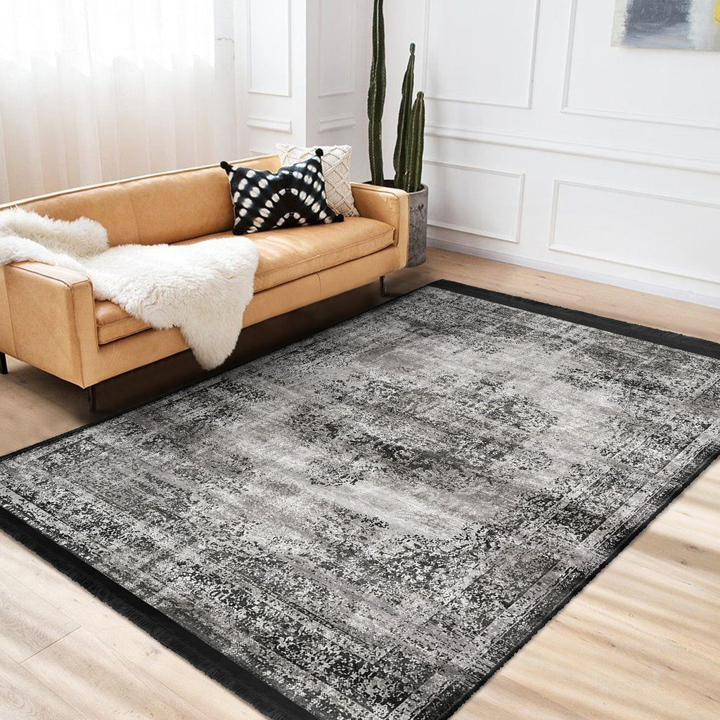 Modern Neutral Washable Area Rug