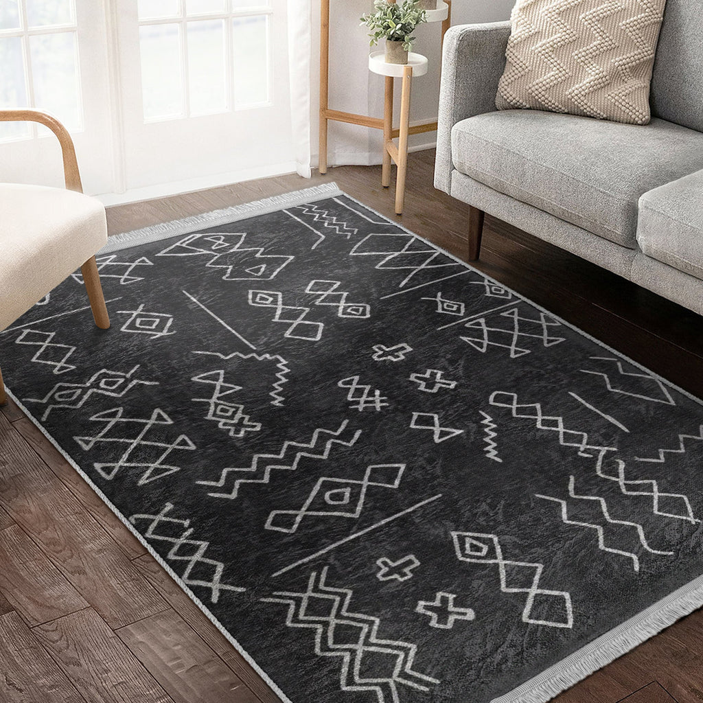 Aztec Style Washable Area Rug