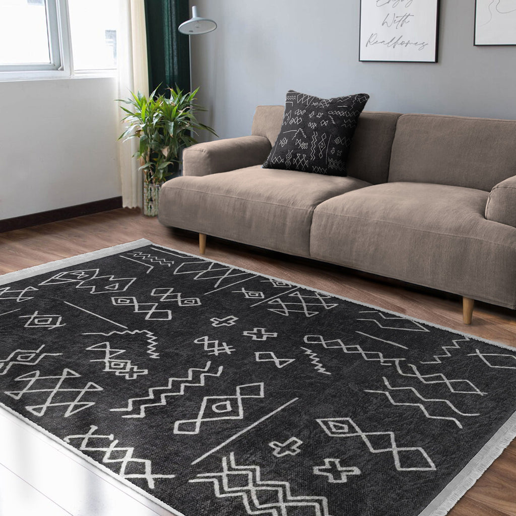Aztec Style Washable Area Rug