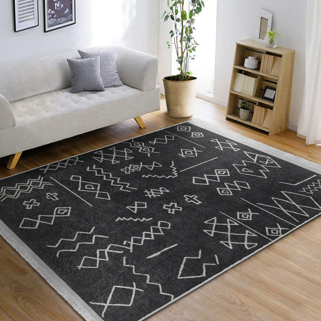 Aztec Style Washable Area Rug