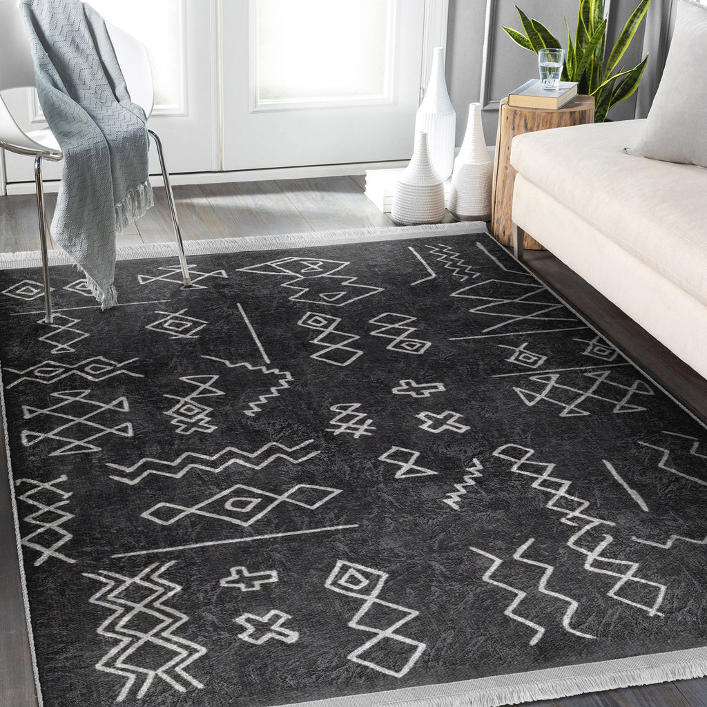 Aztec Style Washable Area Rug