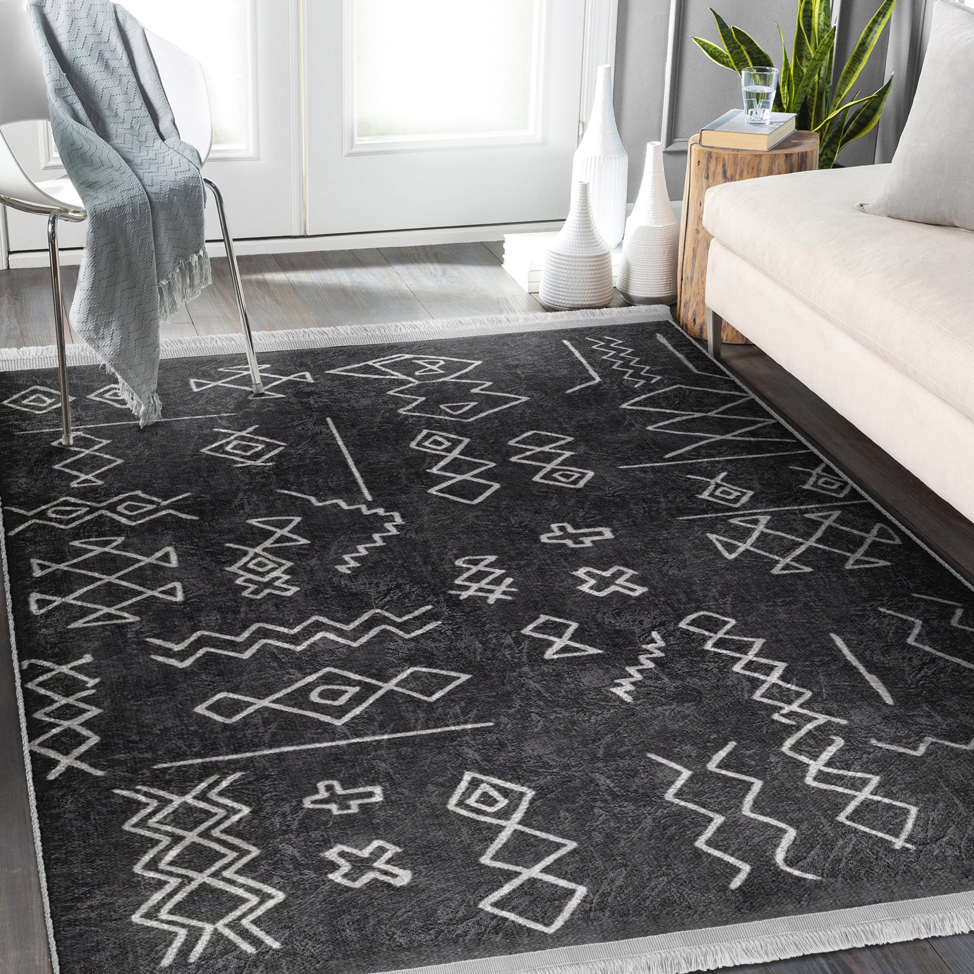 Aztec Style Washable Area Rug