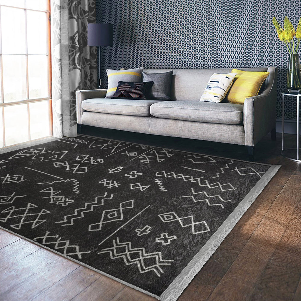 Aztec Style Washable Area Rug