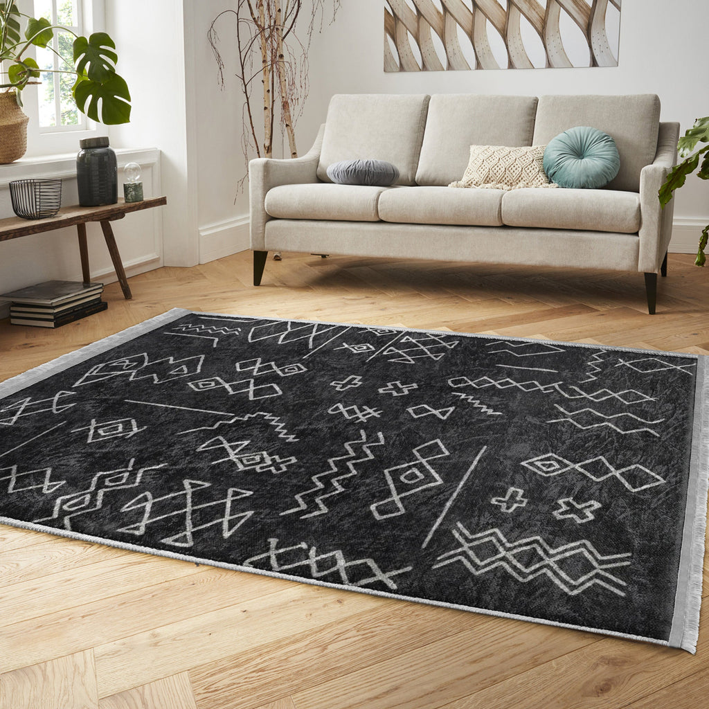 Aztec Style Washable Area Rug