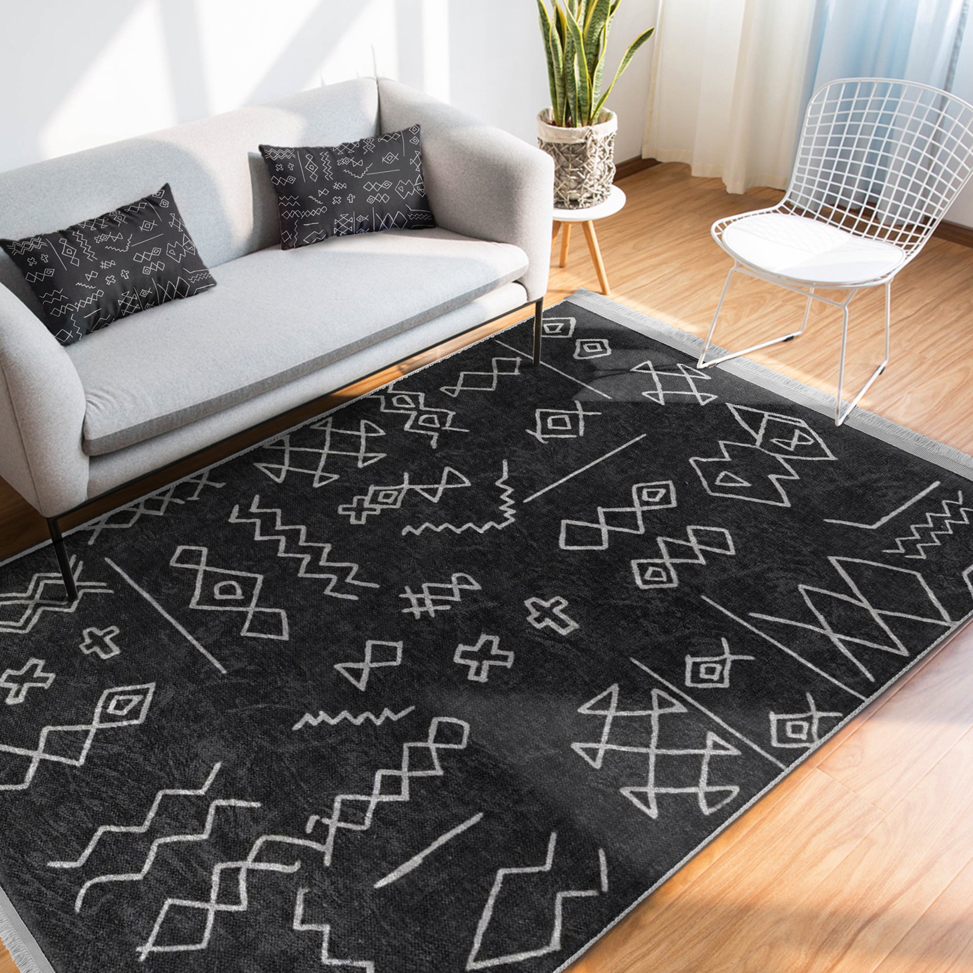 Aztec Style Washable Area Rug