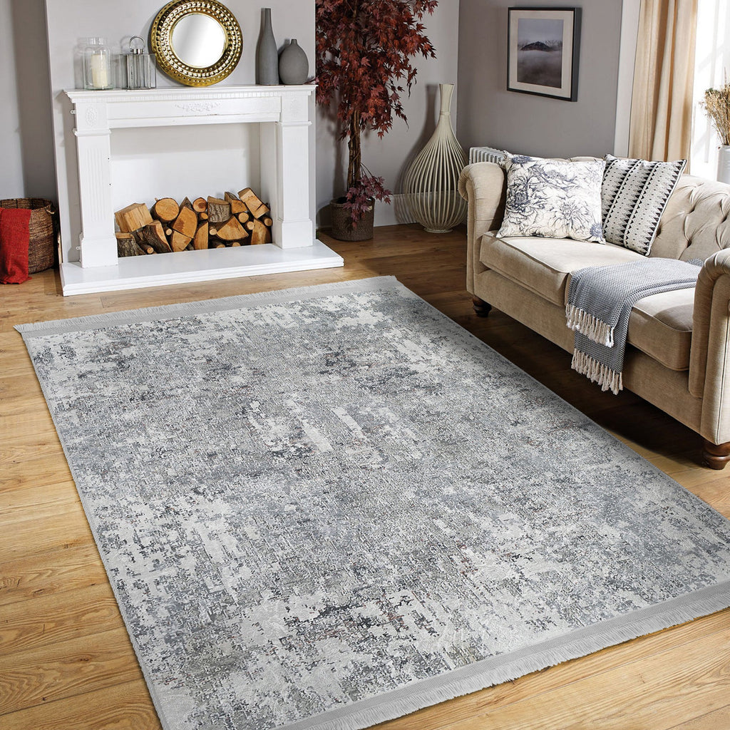 Grey Bedroom Washable Area Rug