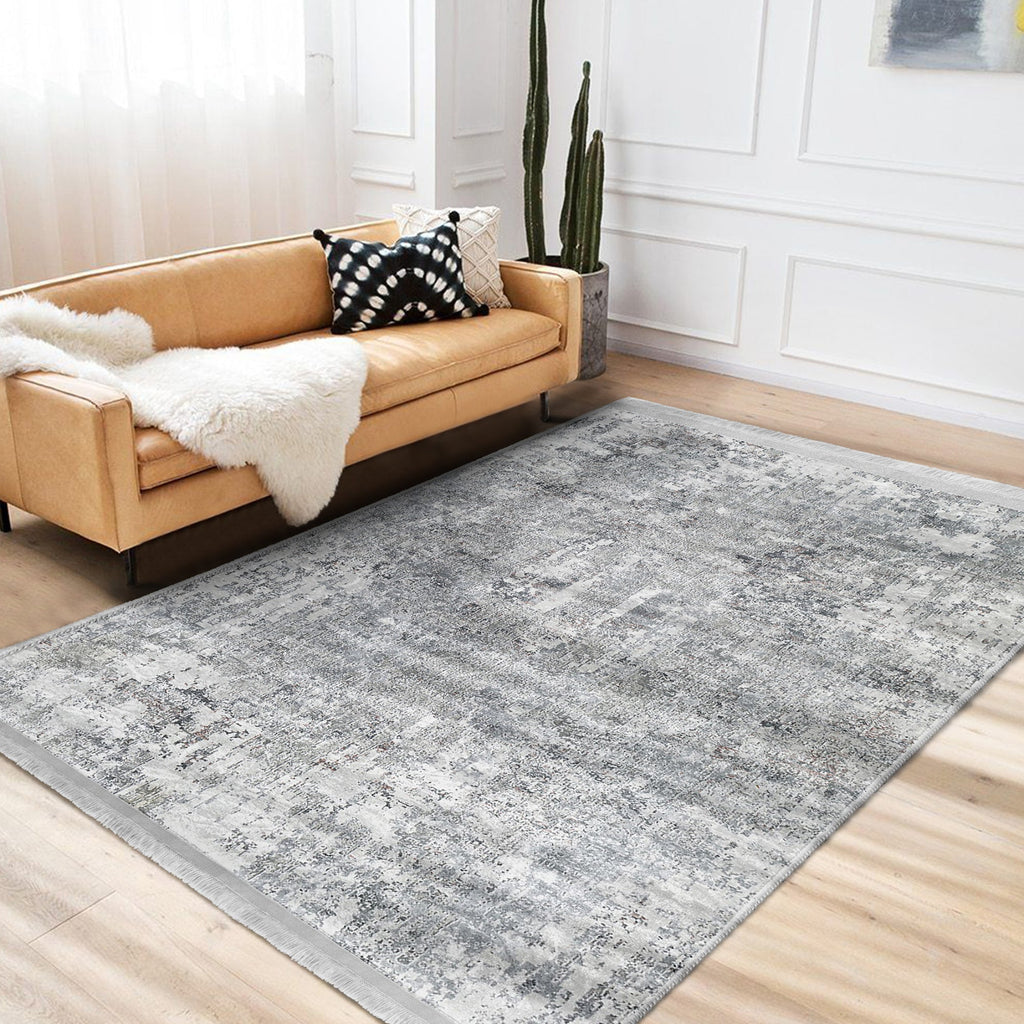 Grey Bedroom Washable Area Rug