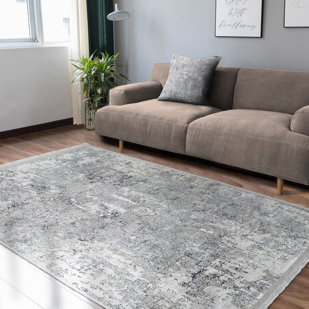 Grey Bedroom Washable Area Rug
