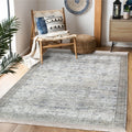 Grey Classic Washable Area Rug