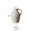 Carved White Ceramic Vase