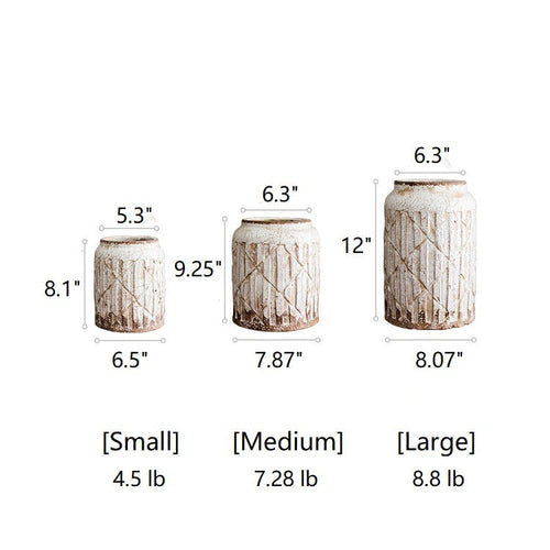 Distressed White Ceramic Vase