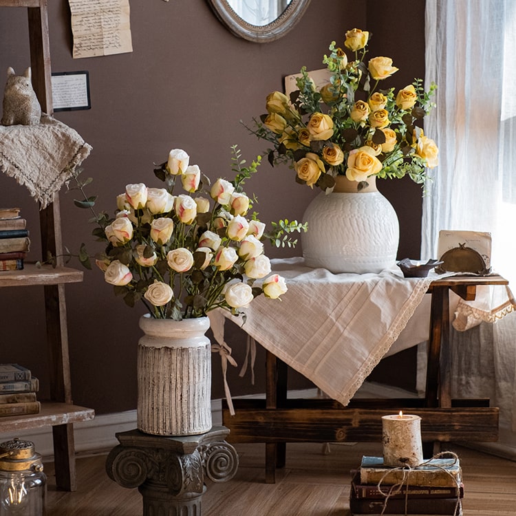 Faux Dry Rose Stem